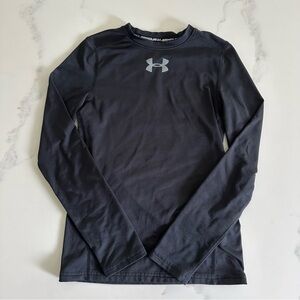 Under Armour Boys Performance Fitted Cold Gear Long Sleeve Shirt Youth Medium